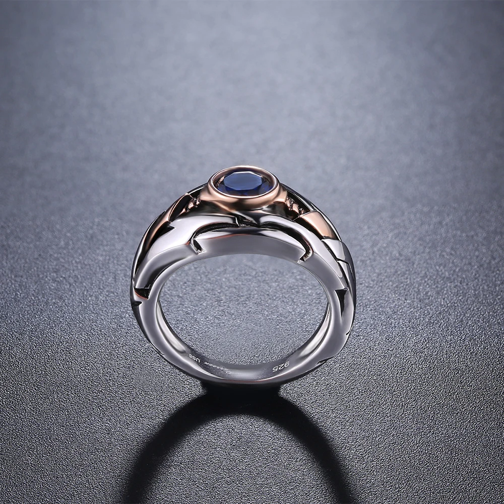 Lokis Scepter Бесконечность ум камень 925 пробы Серебряное обручальное кольцо