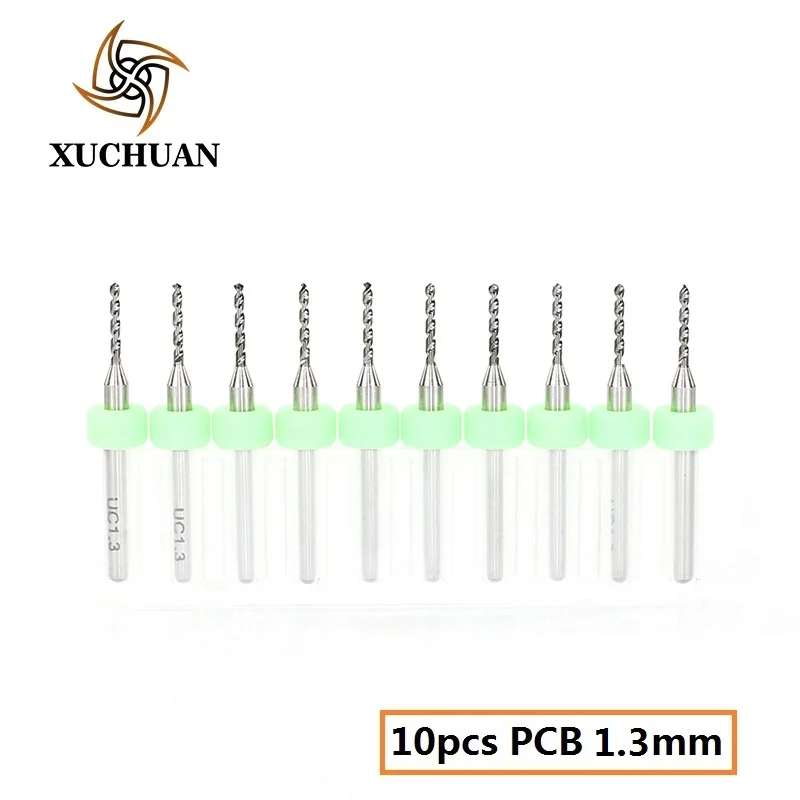 PCB1.3 10PCS 10 шт 0,6-1,5 мм микро PCB сверло для бурения печатной платы спиральное сверло твердосплавное PCB сверло набор - Цвет: PCB1.3 10PCS