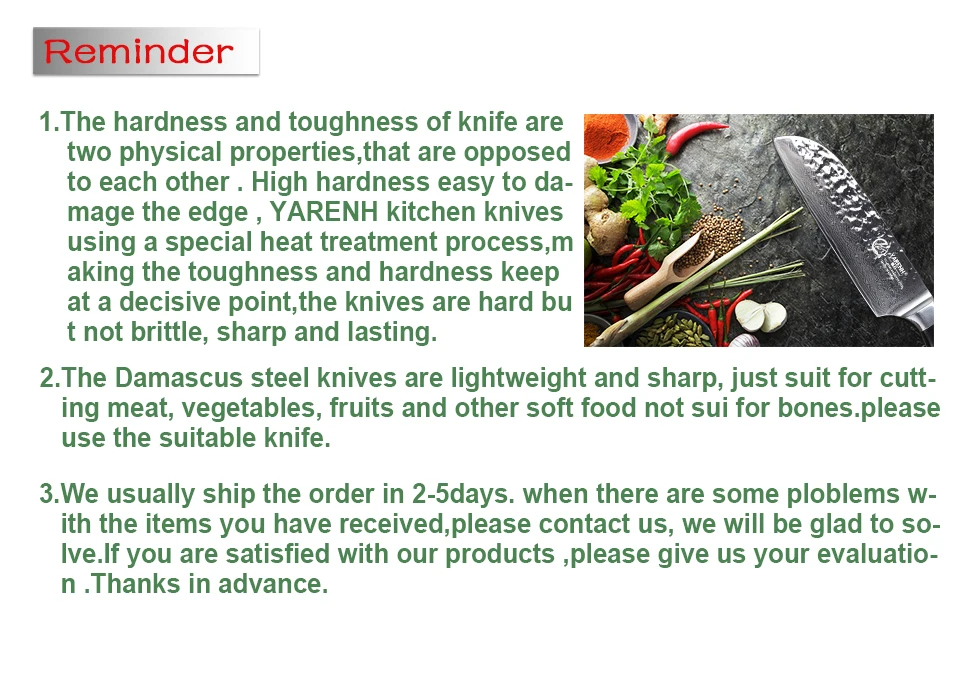 YARENH 7 дюймов нож Santoku лучший VG10 кухонный нож из дамасской стали с черной ручкой нож для овощей лучшие кухонные ножи