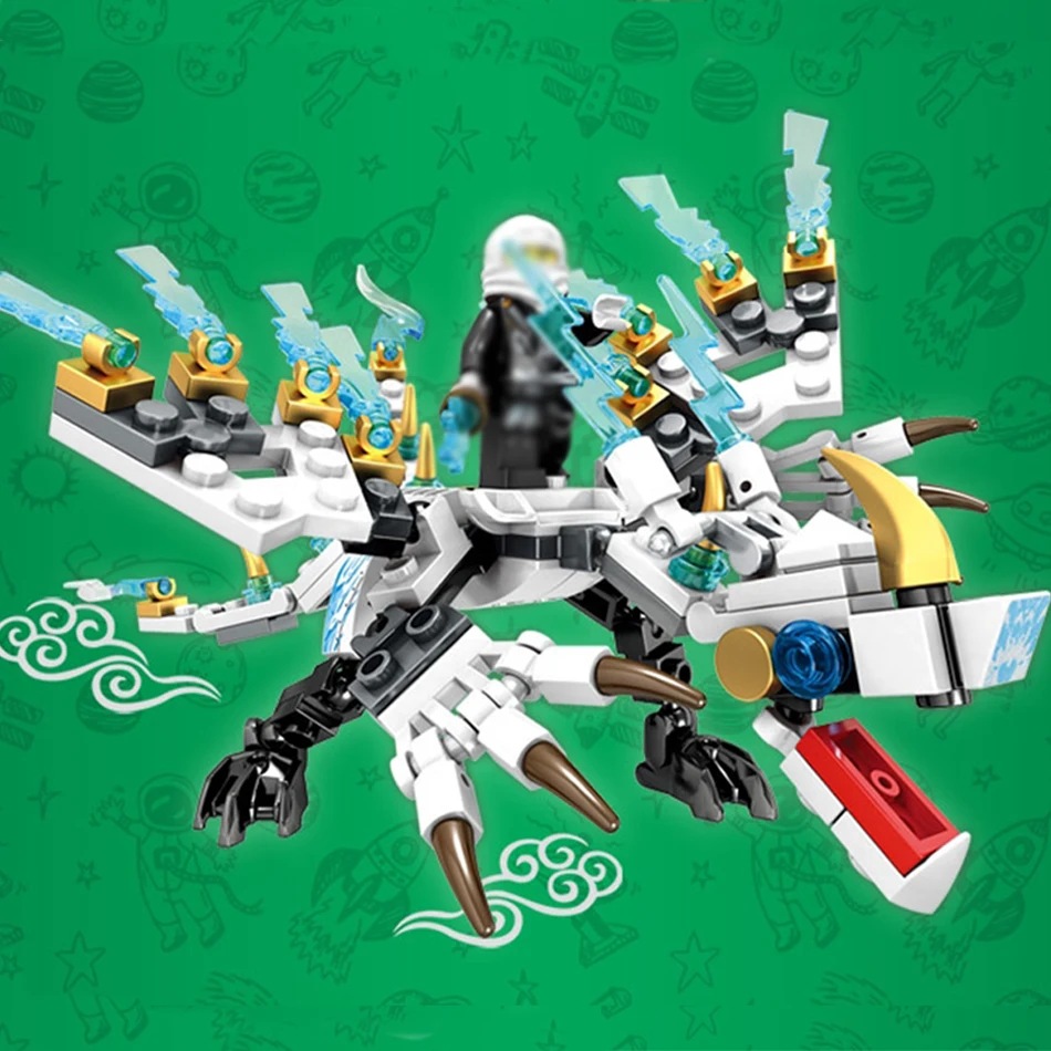 MIKU 4pcs/set Ninja Dragon Building Block Model Compatible Legoed City Action Figures Kids Gift DIY Toys For Children | Игрушки и хобби