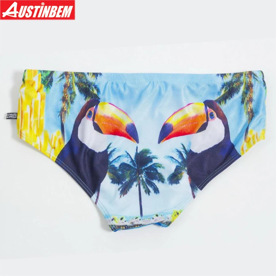 Мужские плавки бикини AUSTINBEM дизайнерские пляжные купальные с принтом мужские