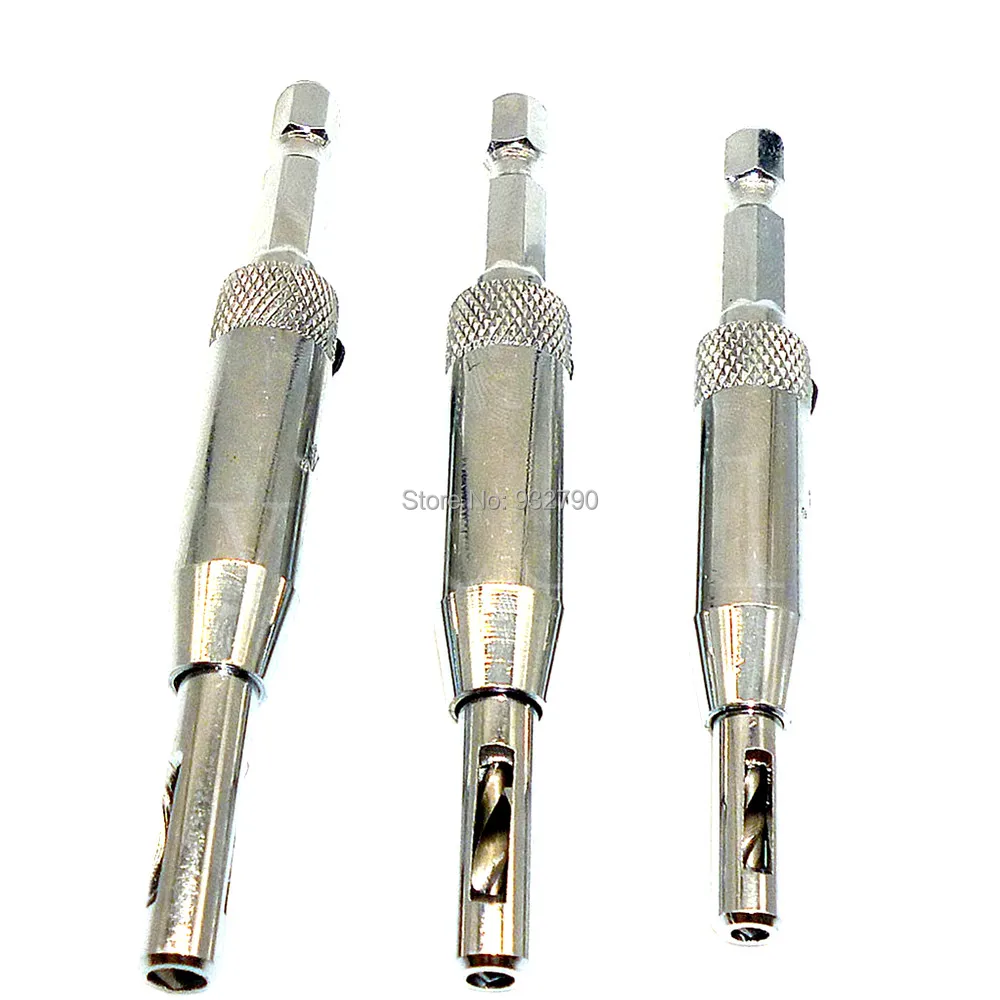 Набор самоцентрирующихся шарнирных сверл 3 шт. набор с шестигранным хвостовиком