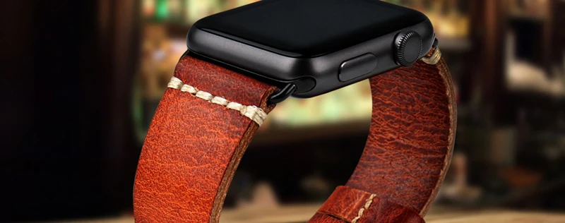 MAIKES винтажный масляный воск кожаный ремешок для часов для Apple Watch ремешок 44 мм 40 мм серия 4 3 2 и Apple Watch группа 42 мм 38 мм iWatch