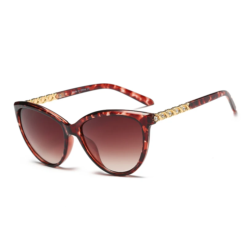 C2 Leopard Brown Pro Acme, фирменный дизайн, кошачий глаз, солнцезащитные очки для женщин, поляризационные,, женские, Ретро стиль, элегантные, кошачий глаз, солнцезащитные очки, стразы, дужки, PB1243 - Цвет линз: C2 Leopard Brown
