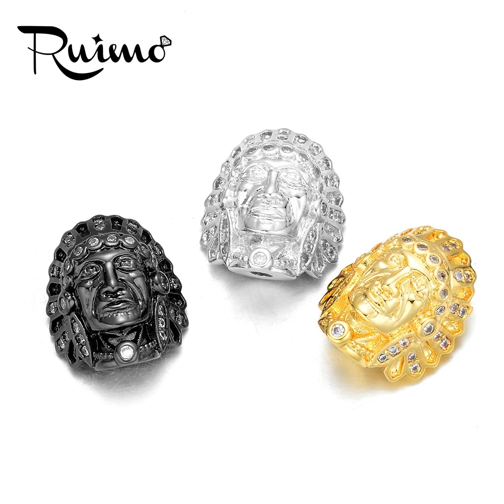 Индийские бусины с маленьким отверстием RUIMO 2 мм медные из циркония