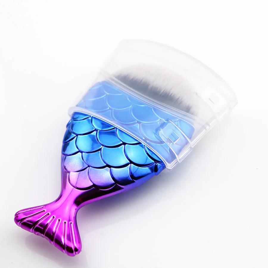 8 шт. форма русалки набор кистей для макияжа большая рыба хвост основа порошок