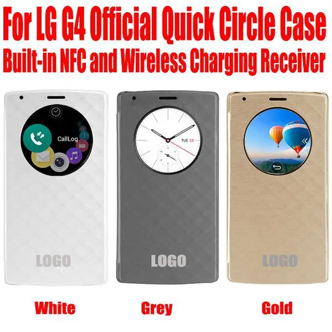 Чехол книжка с откидной крышкой для LG G4 оригинальный Официальный чехол Quick Circle F500