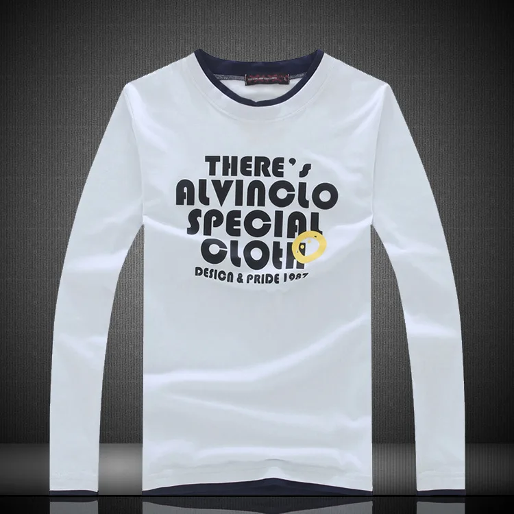 2014 Rushed Special Offer Freeshipping Full The Free Agent Long Sleeved Mens Men's T-shirt Sleeve Autumn Korean Cultivating Man Мужская
