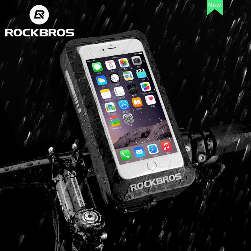 ROCKBROS 100% водонепроницаемая велосипедная сумка мобильный телефон держатель ТПУ