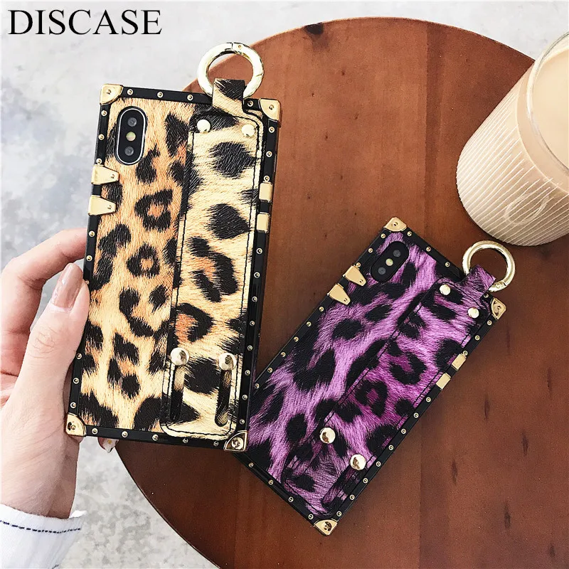 DISCASE роскошный лазерный чехол для телефона для iphone XR XS MAX квадратный кронштейн ремешок Алмазный для iphone 6 6s 8 7plus X Чехол