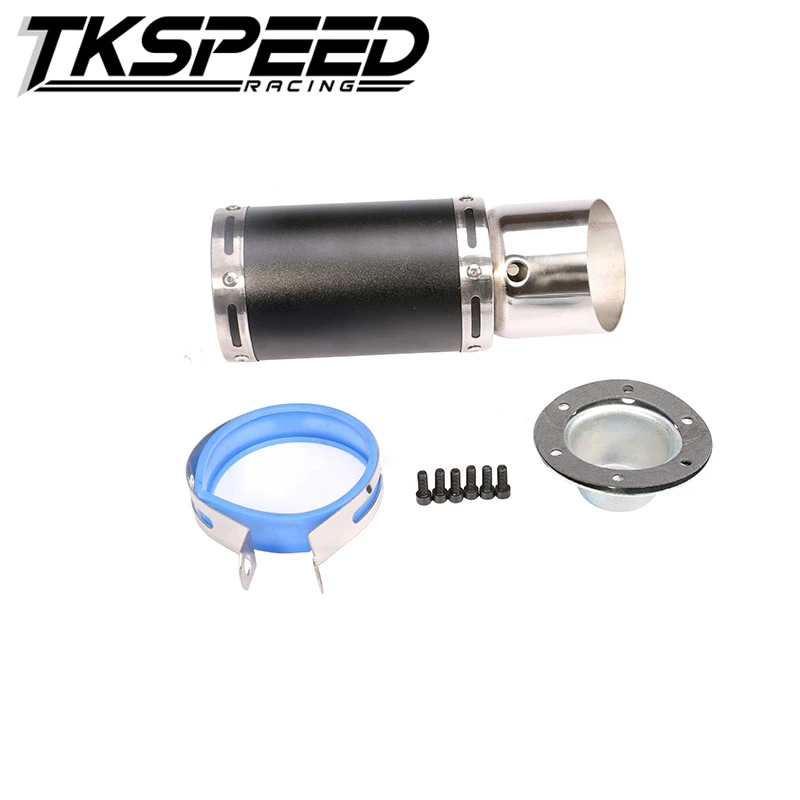 TKSPEED 18 см 7 &quotДлина 5 Диаметр выхлопной трубы глушитель черный тон для