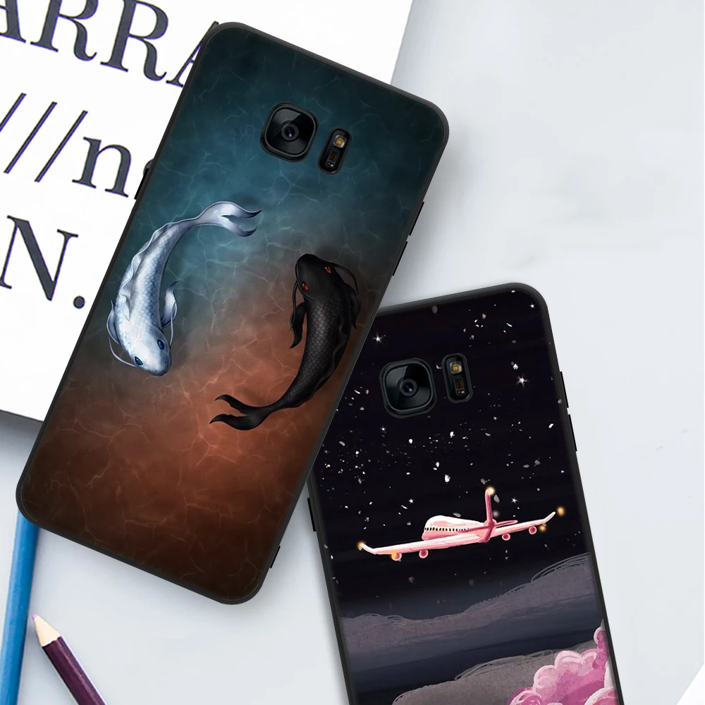 Задняя крышка из ТПУ с узором розы для Samsung Galaxy A6 A8 Plus 2018 A9 Star Lite A5 2016 A7 2017 чехол