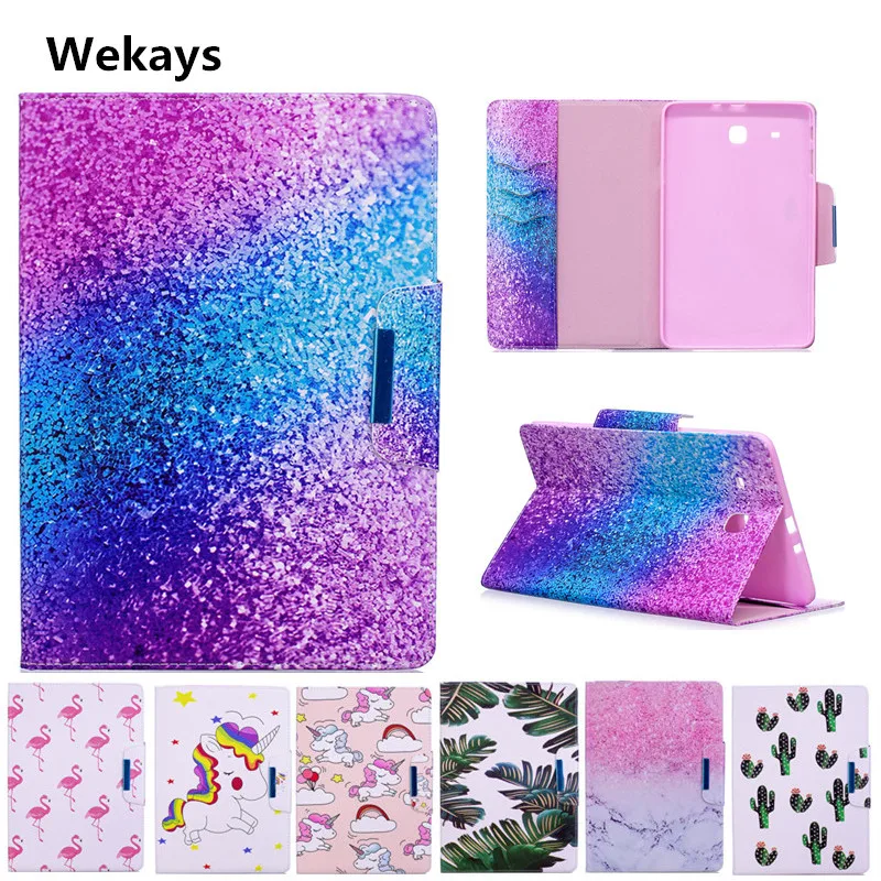 Чехол Wekays для Samsung Galaxy Tab E 9 6 T560 T561 флип чехол из искусственной кожи с милыми
