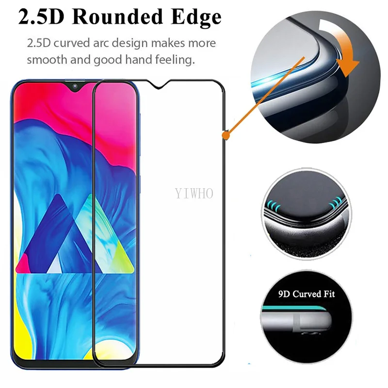 3 шт. Защитное стекло для Samsung Galaxy A50 A40 A30 A70 A20 чехол с полным покрытием Sumsung 2019