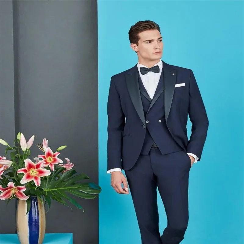 Picture style 12 Бежевый мужской костюм из трех предметов пиджак брюки жилет на заказ приталенный Мужской Блейзер свадебный смокинг жениха - Цвет: Picture style 12