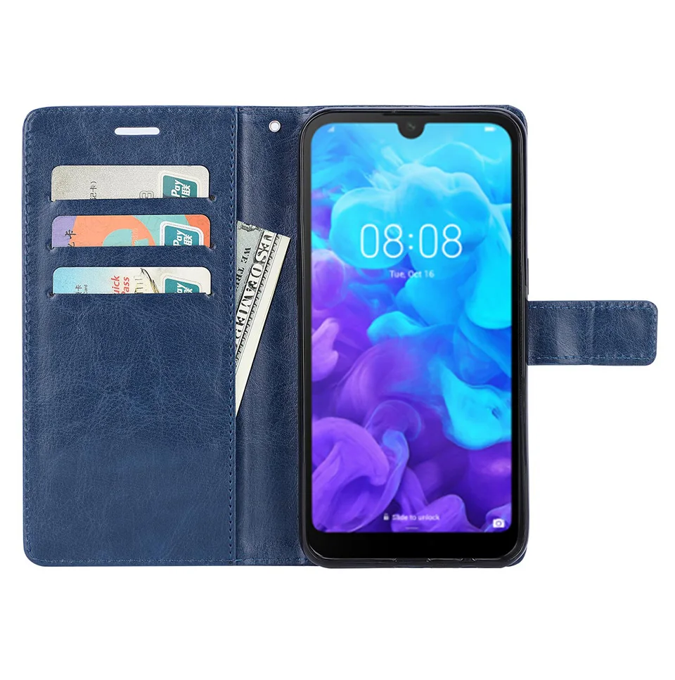 Роскошный защитный чехол-книжка из искусственной кожи чехол для на huawei Honor 8 S 8 S чехол на Honor 8 S чехол задняя крышка чехол для телефона для huawei Y5 крышка