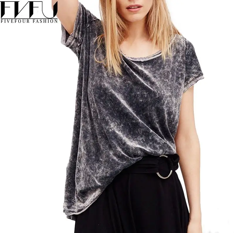 Fashion 2018 T-shirts Women Summer Vintage Tops T Shirt Girls Short Sleeve High Low Loose Casual Tee Shirts Plus Size | Женская одежда