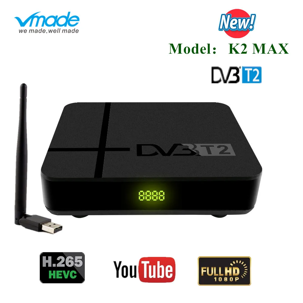 Новейший спутниковый ресивер DVB T2 H.265 Hevc HD 1080P декодер ТВ-тюнер с USB WIFI Поддержка