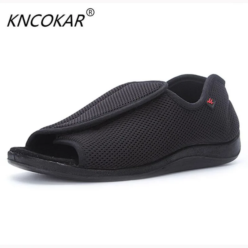 

KNCOKAR Fashionable spring autumn period new product old age can adjust add wide Men'shoes foot swollen fat foot person