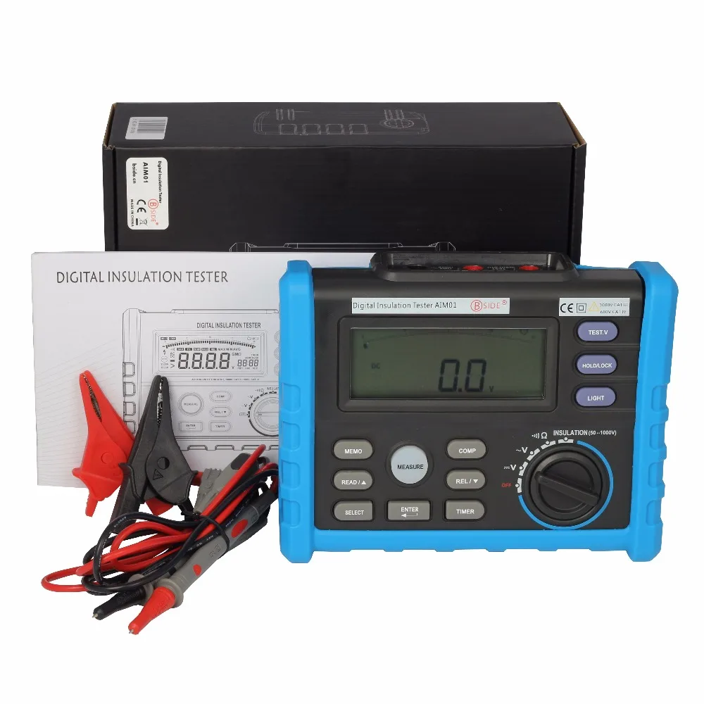 OFFCIAL BSIDE Analog and Digital 1000V MS5203 Insulation Resistance Tester megger meter 0.01~10G Ohm AIM01|megger meter|insulation
