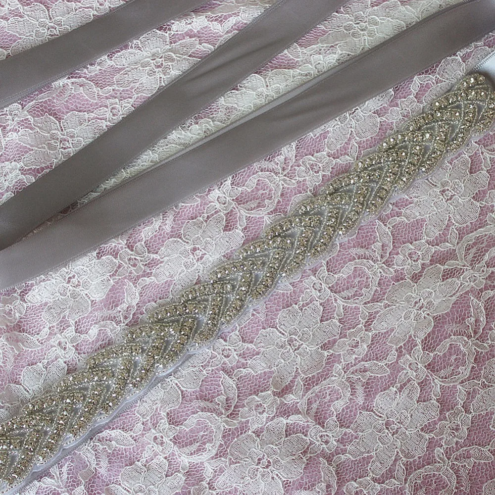 Women's Bridal Dress Belt New Luxurious Handmade Rhinestone Ribbon Wedding Party Sash Cummerbunds for Bride Bridesmaid | Аксессуары