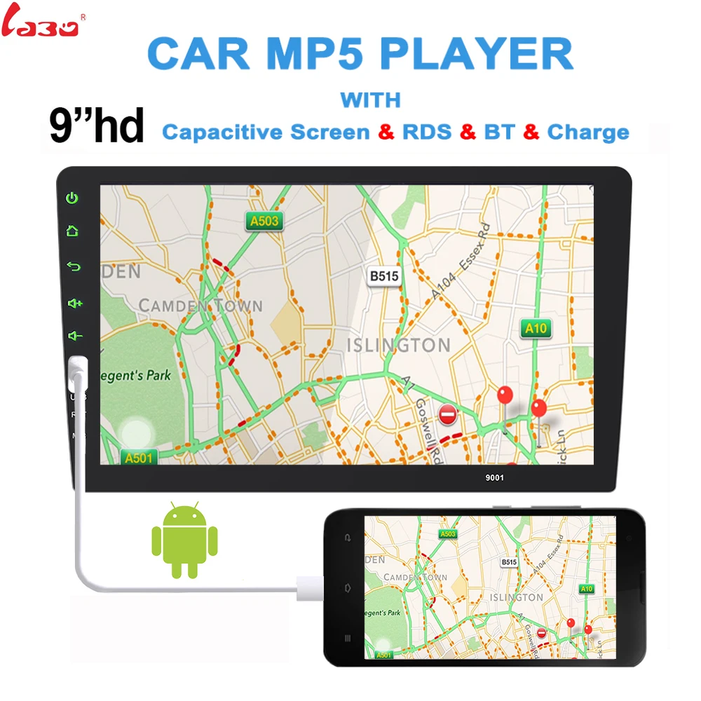 Автомобильный мультимедийный плеер Mirror link Android 8 0 2 din 9 '' Bluetooth FM/SD/USB камера