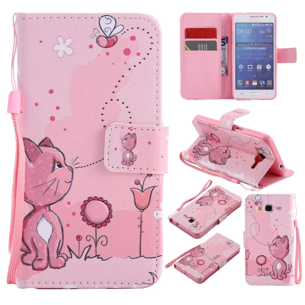 Роскошный кожаный флип чехол для Samsung Galaxy Grand Prime G530 G530H G531 G531H|case for samsung galaxy|case