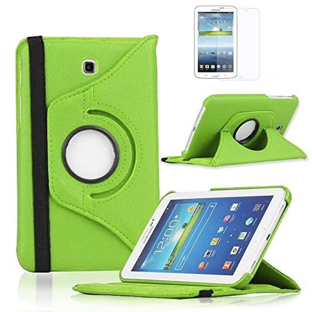 

Чехол для Funda Samsung Galaxy Tab 3 7 "SM-T210 T211 P3200 P3210 чехол с поворотом на 360 градусов из искусственной кожи с откидной крышкой Tab3 7,0 дюймов T210 стекло