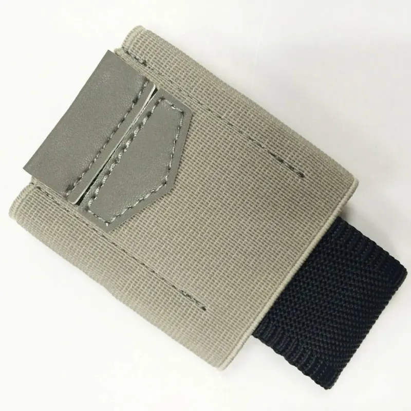 gray wallet Упругие маленькие Для мужчин кошельки тонкий мини кошелек Тонкий держатель кредитной карты Бизнес ID держателей карт - Цвет: gray wallet