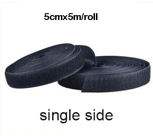 black 5cmx5m 10 м(5 м/рулон)* 1,6 см 2,0 см 2,5 см 3,0 см 3,8 см 5,0 см 10,0 см одна сторона Черный/Белый самоклеющиеся Velcros кабельные стяжки без ленты - Цвет: black 5cmx5m
