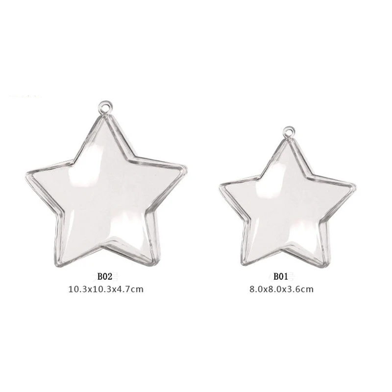 Прозрачный пластиковый контейнер в форме звезды шара цветка растения для дома