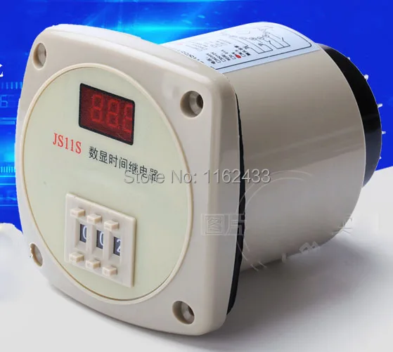 

JS11S-3 AC 380V on-delay DPDT with SPDT instantaneous contact time relay JS11S series 380VAC delay timer 99.9s 999s 999min