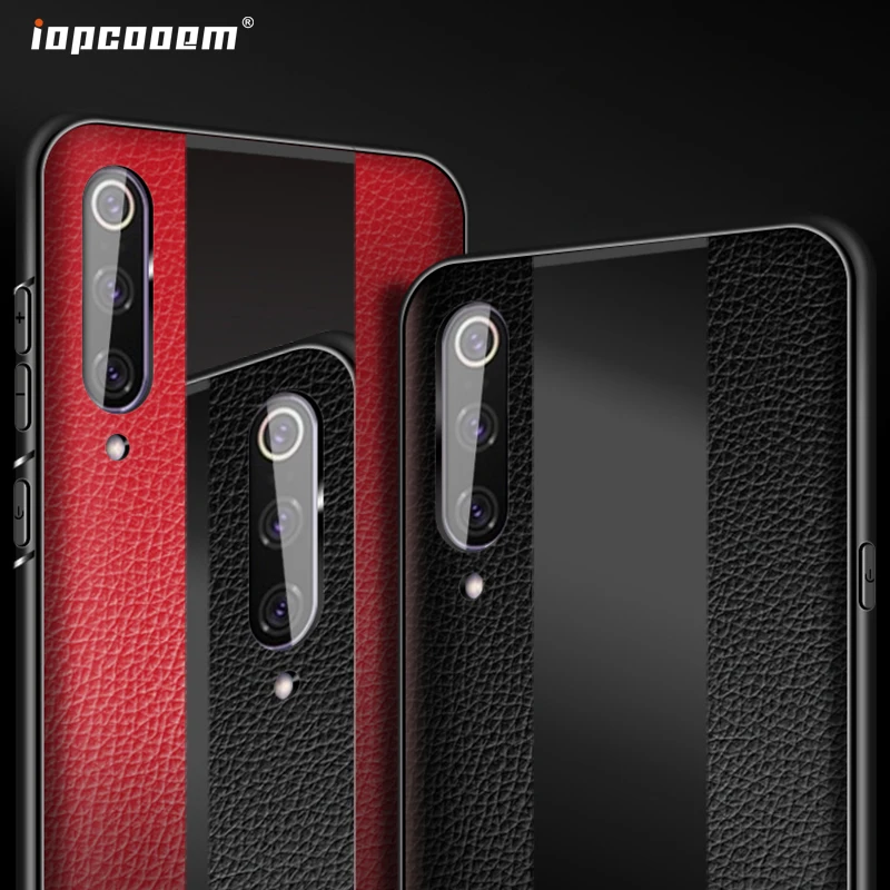 Роскошный винтажный противоударный чехол для Xiaomi Mi 9 кожаный защитный на заднюю
