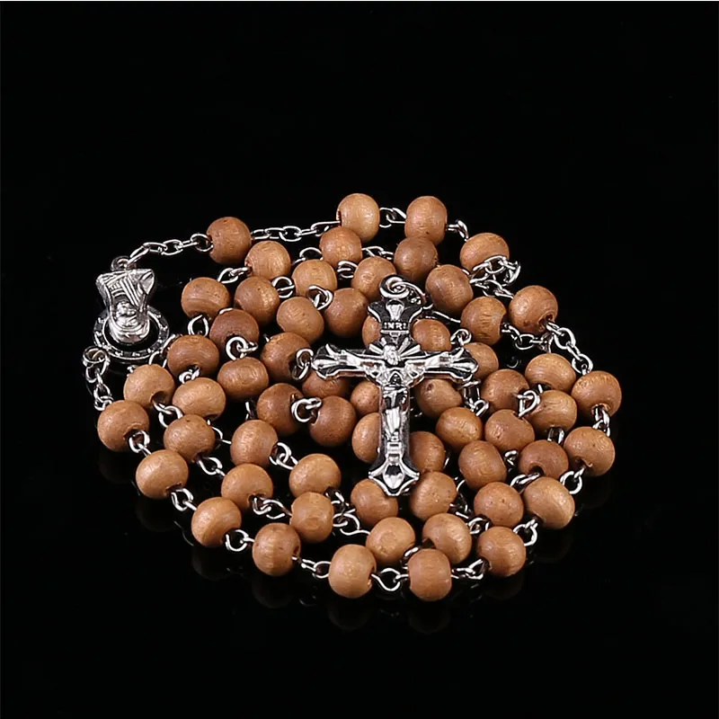 Классические деревянные бусины 6 мм розовый парфюмерный Розарий парфюмерные