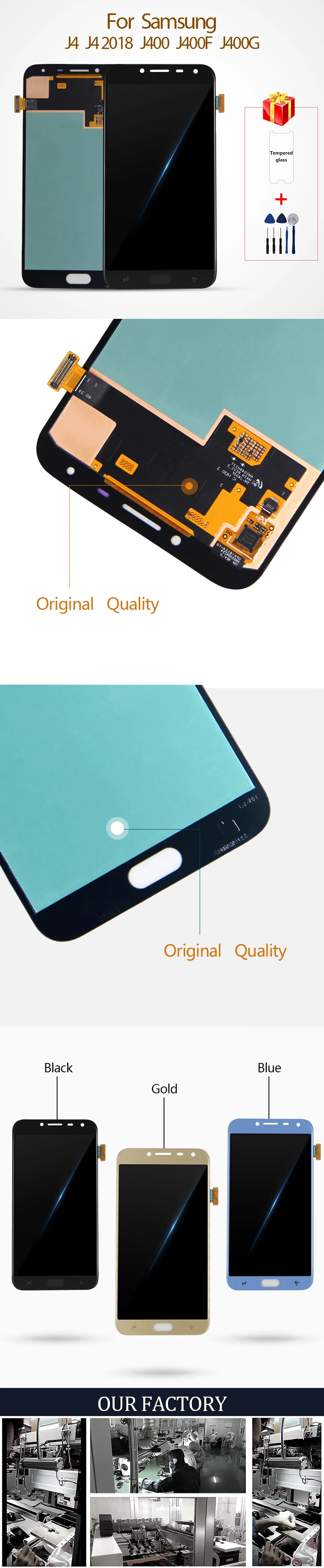 J400 для samsung Galaxy J4 J400F J400H J400P J400M J400G ЖК-дисплей сенсорный дигитайзер экран Запасные части