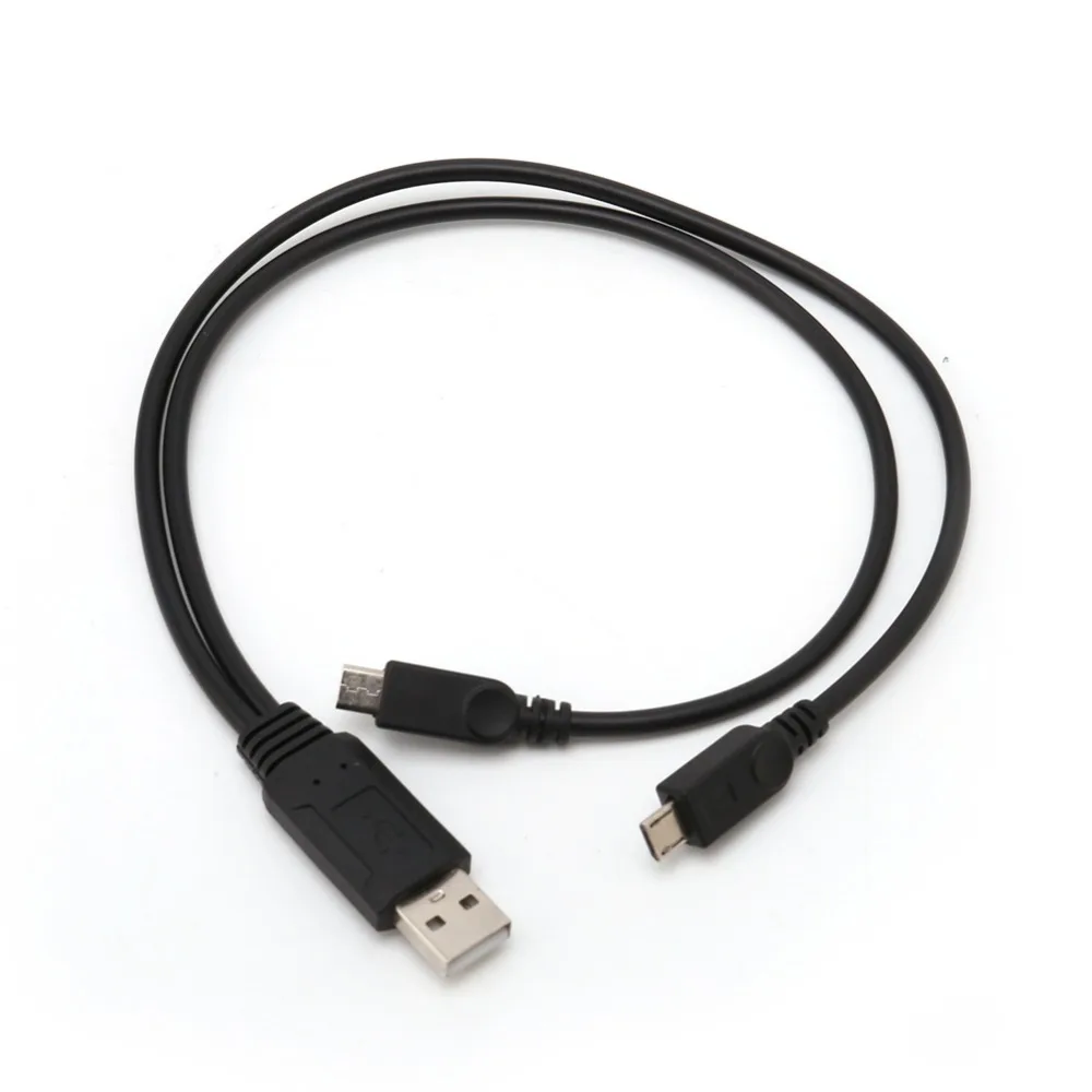 Новейший 1 шт. Портативный USB Мужской Универсальный Micro Двойной Y адаптер сплиттер