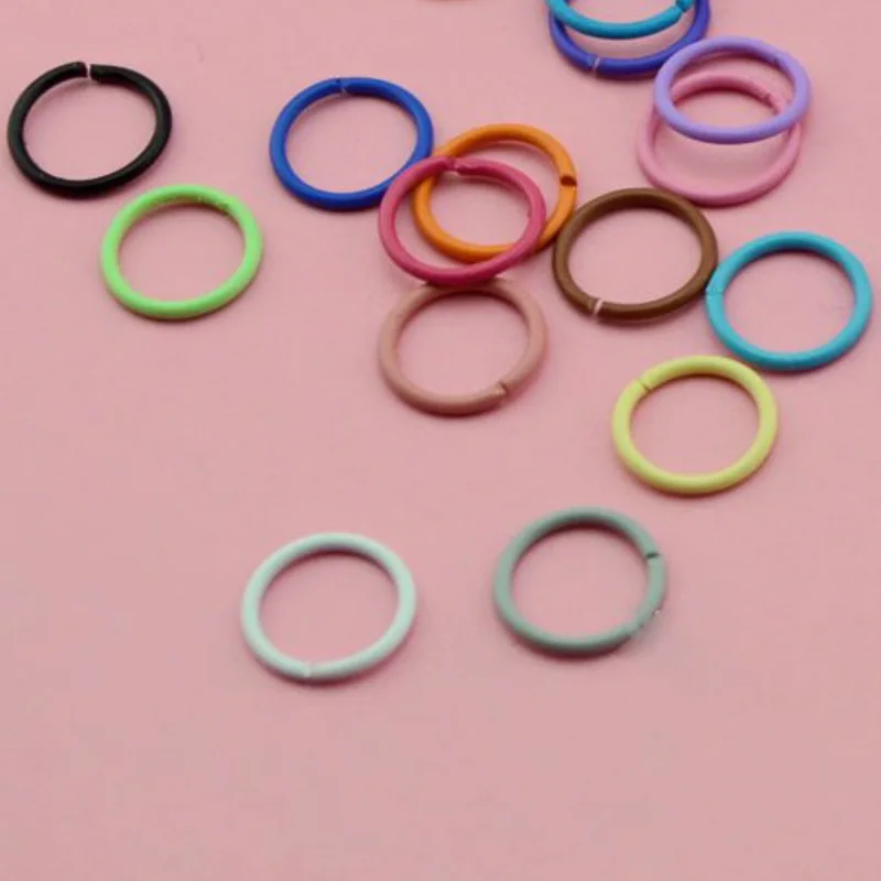 100 шт./лот 1x10 мм разноцветные металлические DIY ювелирных изделий закрыть одной петли соединительные кольца и Разделение кольцо для изготовления ювелирных изделий - Цвет: random mixed