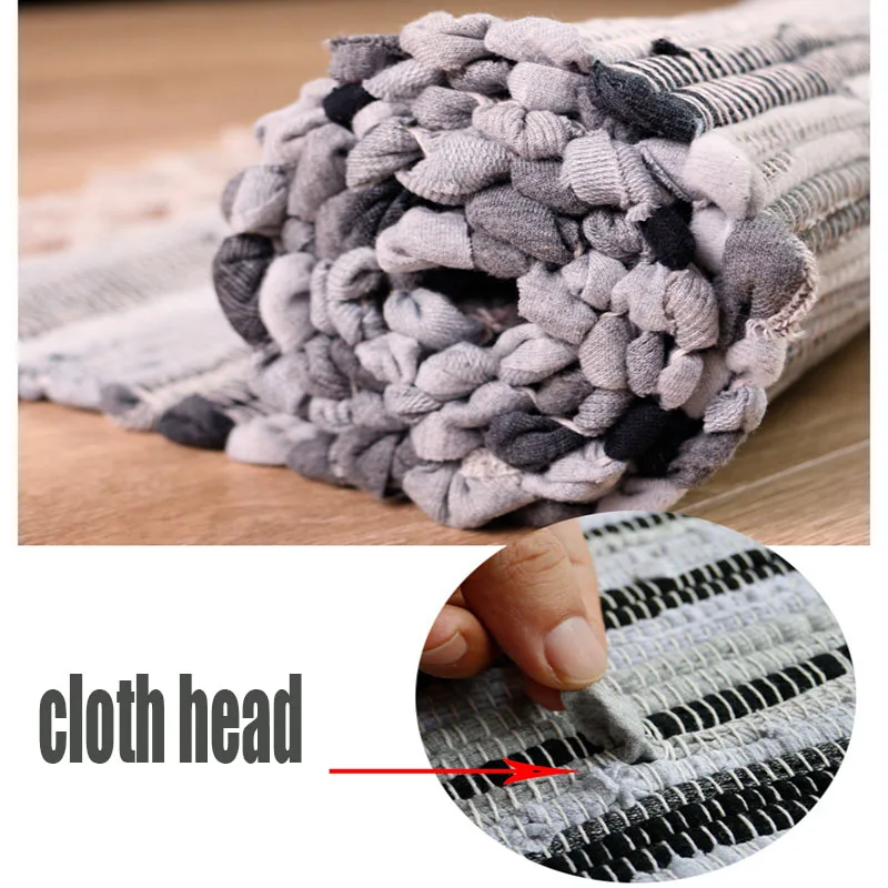 Lovrпутешествия Средиземноморский хлопковый льняной кухонный коврик для ванной комнаты Впитывающий Коврик ручной ковер с бахромой на полу Новинка