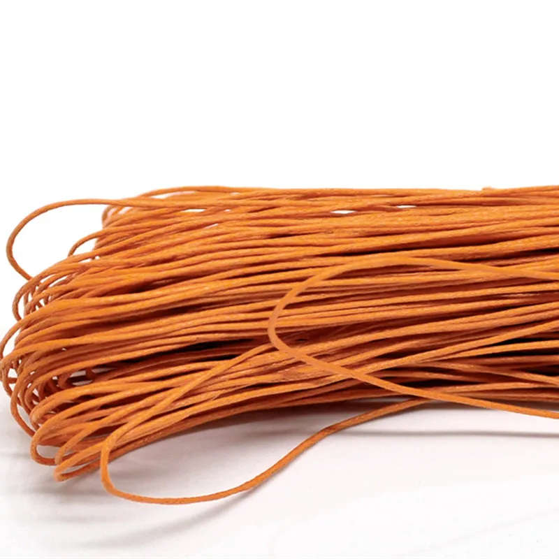 

80M Waxed Cotton Cord For Bracelet Necklace Jewelry Findings Craft Orange 1mm
