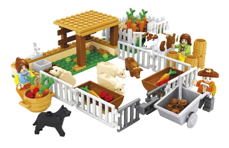 Модели строительные наборы совместимые с городскими друзьями happy farm 3D блоки
