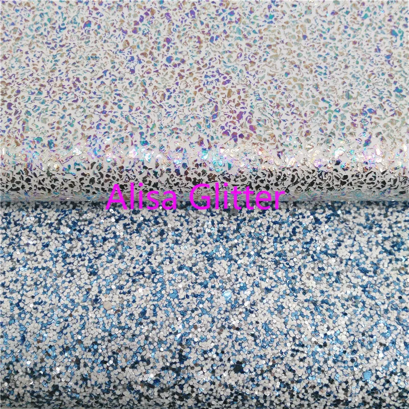1 шт. A4 Размер 21x29 см Alisa блестящая сине-белая ткань Переливающаяся искусственная
