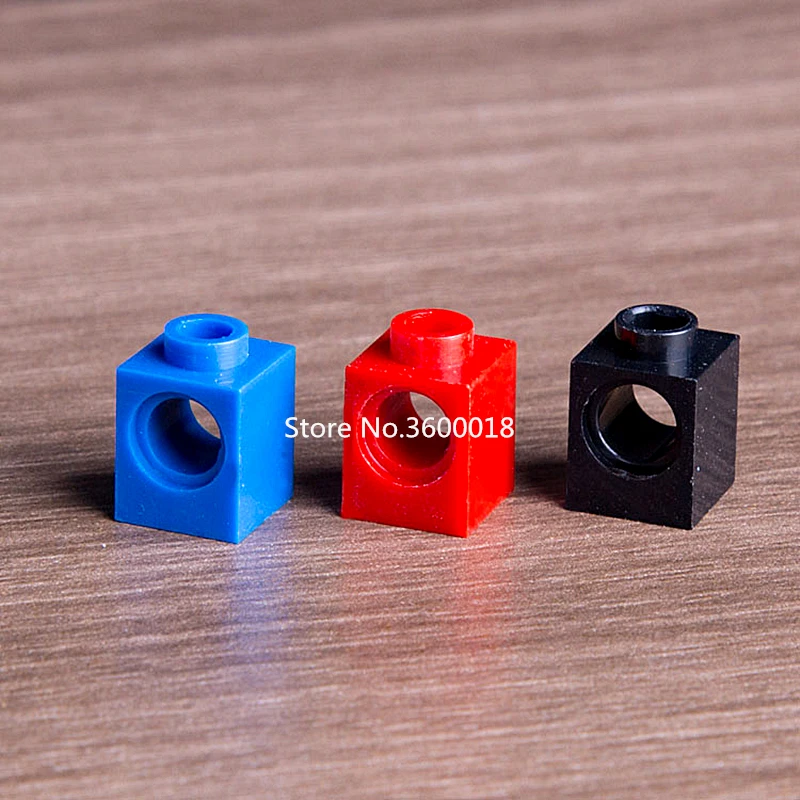 50-100 шт./лот DECOOL 1x1 перфорированный кирпич с 1 отверстиями совместимые 6541 MOC Кирпичи