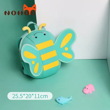 green NOHOO 3D школьные рюкзаки для девочек детский школьный рюкзак сумка okul cantalari mochila Детский рюкзак escolar школьная сумка zaino scuola - Цвет: green