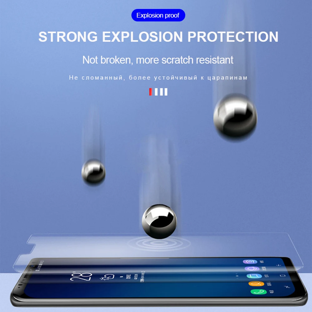 5D УФ жидкое изогнутое закаленное стекло для samsung Galaxy S10 S9 S8 Plus S10 5G протектор экрана полный клей УФ-стекло для Note 8 9