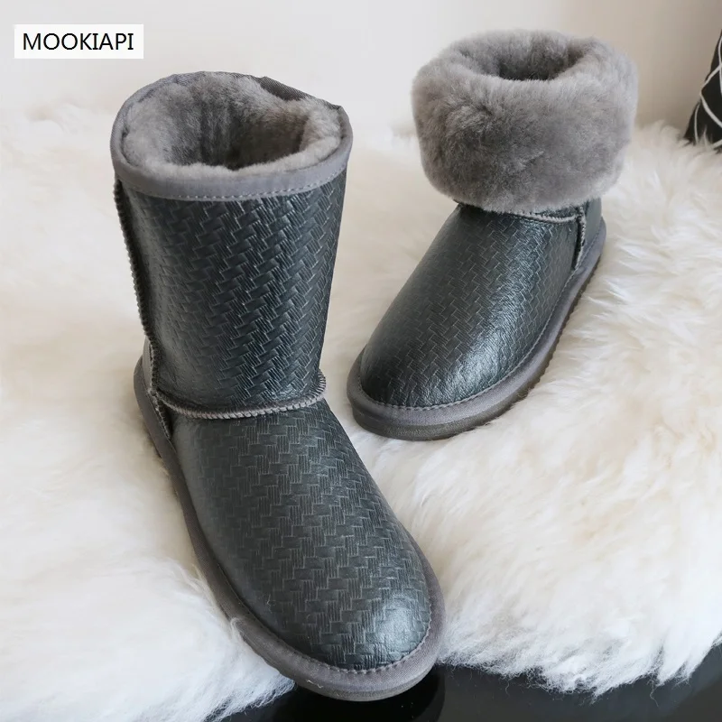 

In 2019, Europe's best quality barrel of genuine sheepskin, 100% wool, ladies'snow boots, free delivery