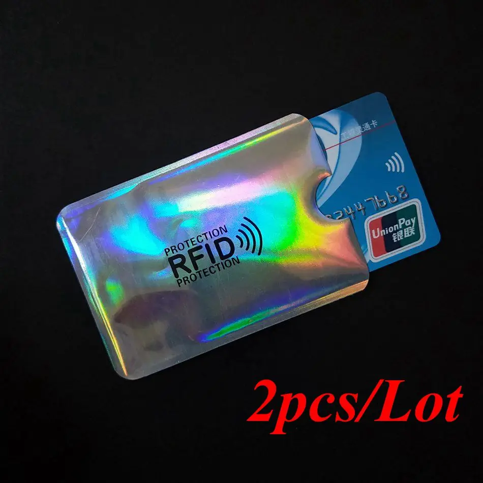 3 2 шт., анти-Rfid, кредитный держатель для карт, банк, Id карта, сумка, Обложка, держатель, идентификационный защитный чехол, портативный держатель для визиток - Цвет: 3