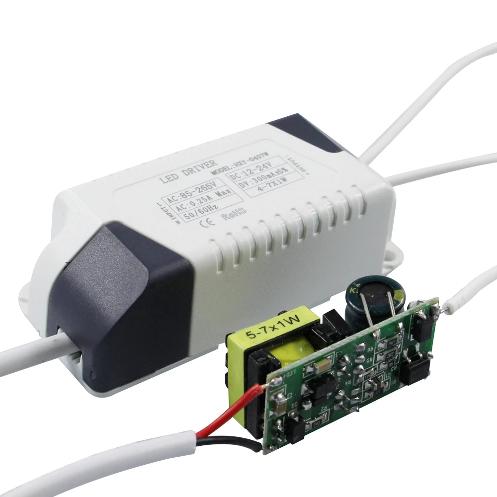 1 шт./лот постоянный ток (5 15) x1W Внешний светодиодный драйвер 300mA AC85 ~ 265V Диммируемый
