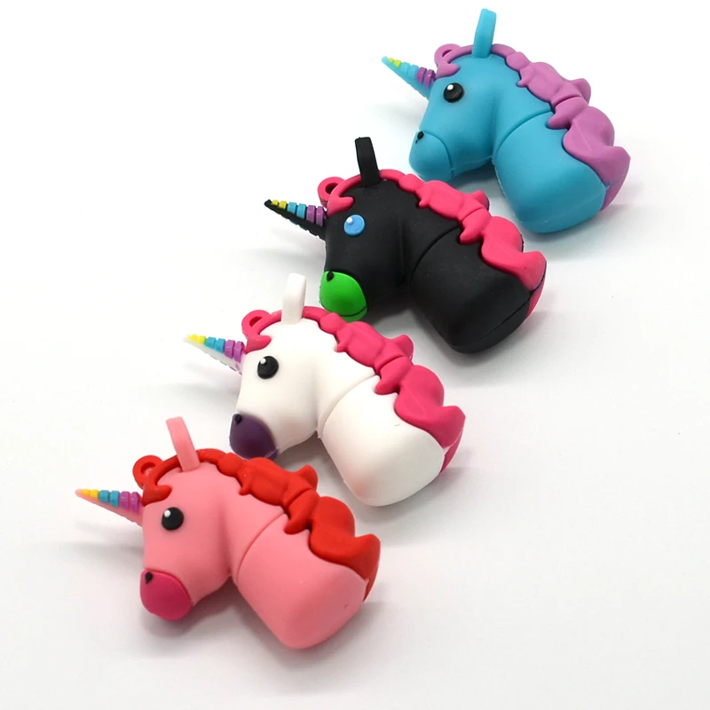 Новый стиль в виде единорога из мультфильма USB флэш накопители реальной Ёмкость