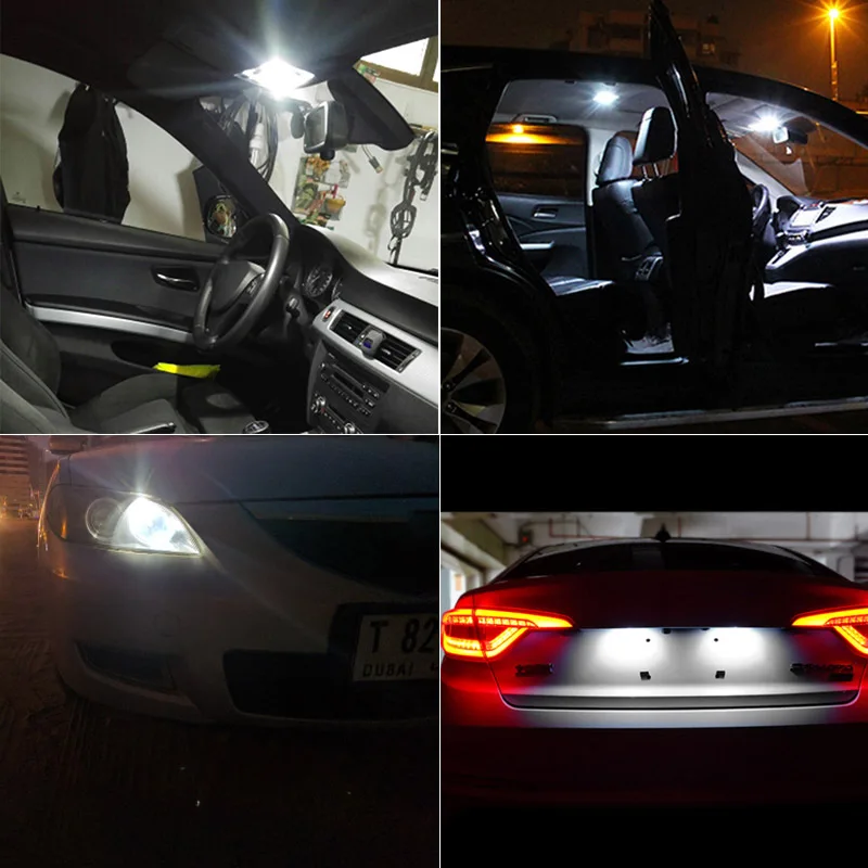 10x T10 W5W светодиодный светильник для чтения салона автомобиля BMW E46 E39 E60 E90 E36 F30 F10 X5