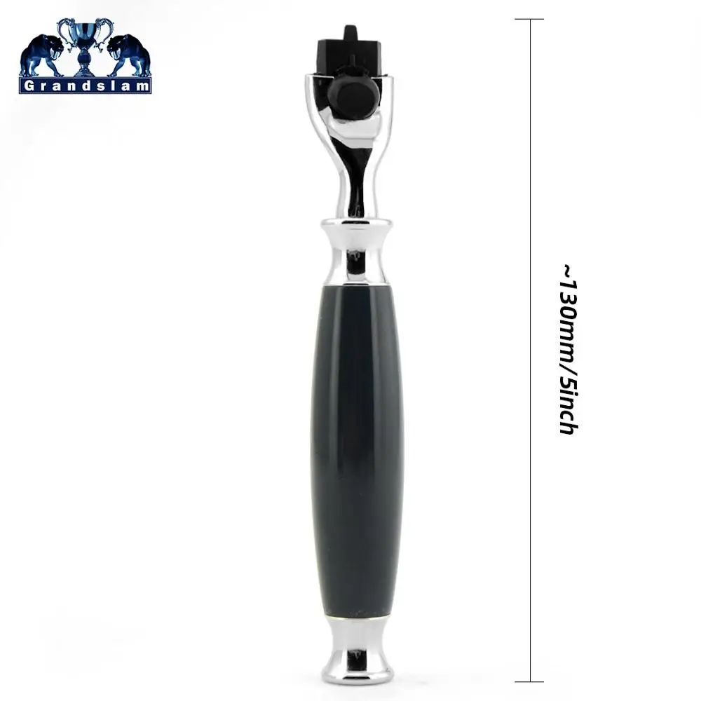 Only Black Handle Grandslam Мужская Безопасная бритва, бритва с ручным картриджем, бритва с защитным лезвием, 3 слоя лезвий, бритва с полимерной ручкой, лучший подарок для мужчин - Цвет: Only Black Handle